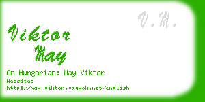 viktor may business card